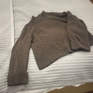 Reformation Cashmere Cocoa Brown Turtleneck Sweater